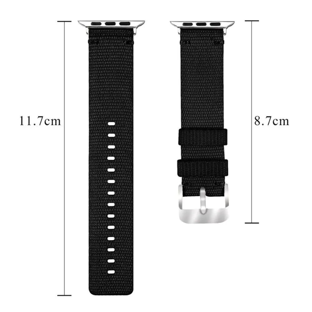 Apple Watch (41mm) simple nylon watch strap - Black