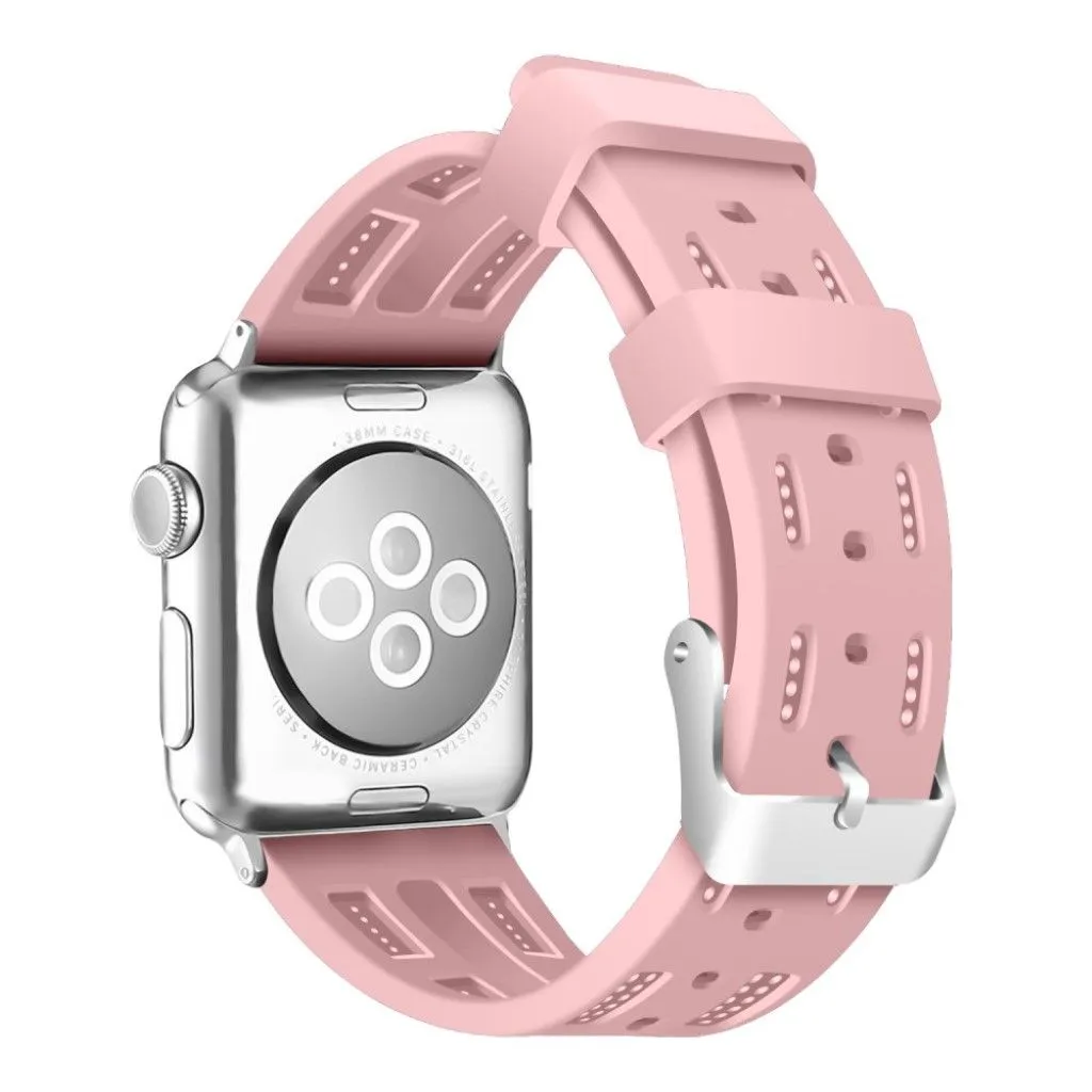 Apple Watch 42mm adjustable soft silicone watch strap - Pink