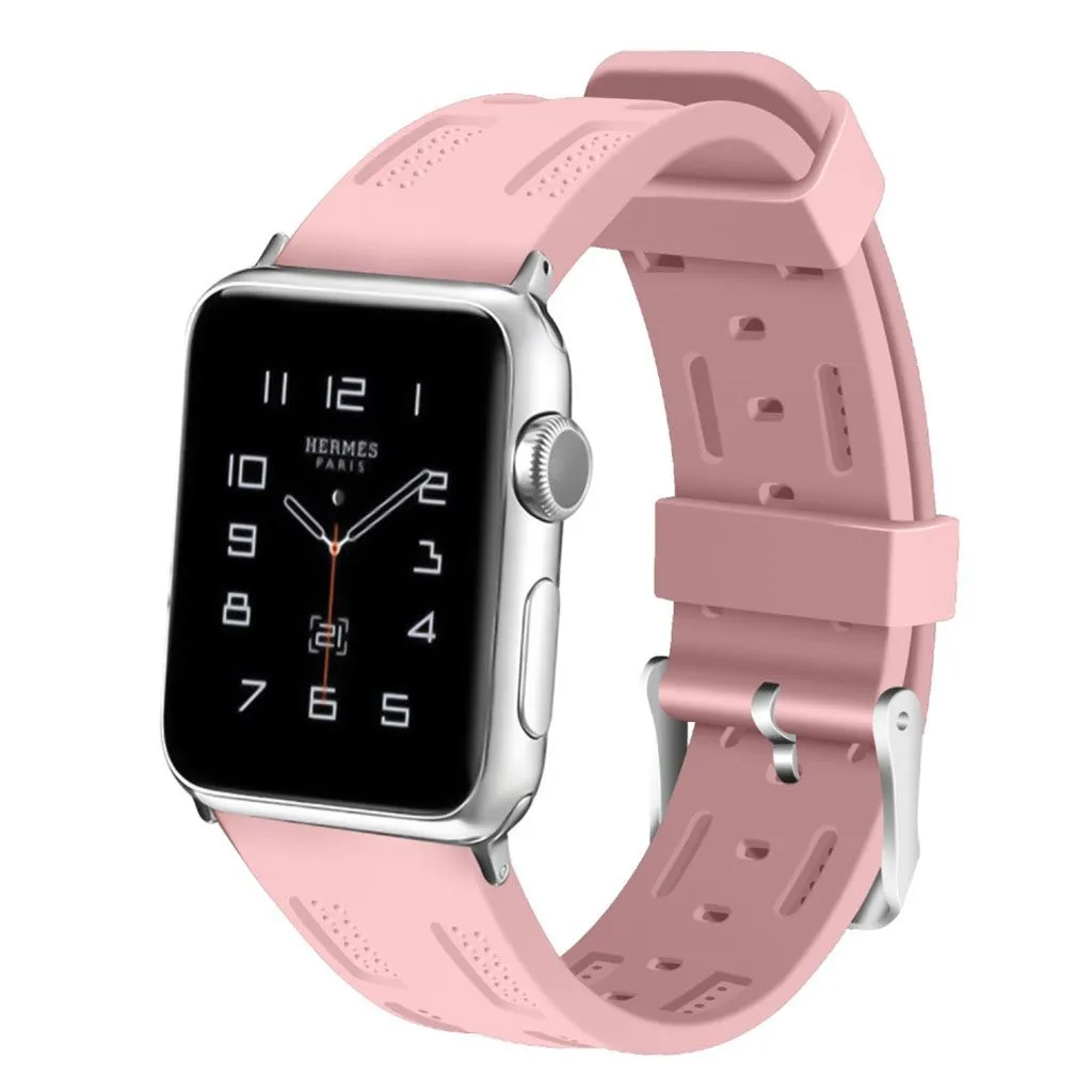 Apple Watch 42mm adjustable soft silicone watch strap - Pink