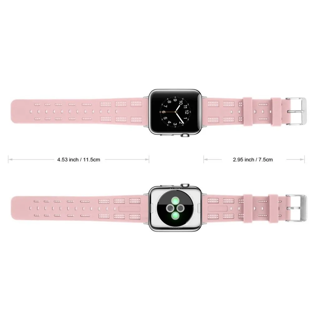 Apple Watch 42mm adjustable soft silicone watch strap - Pink