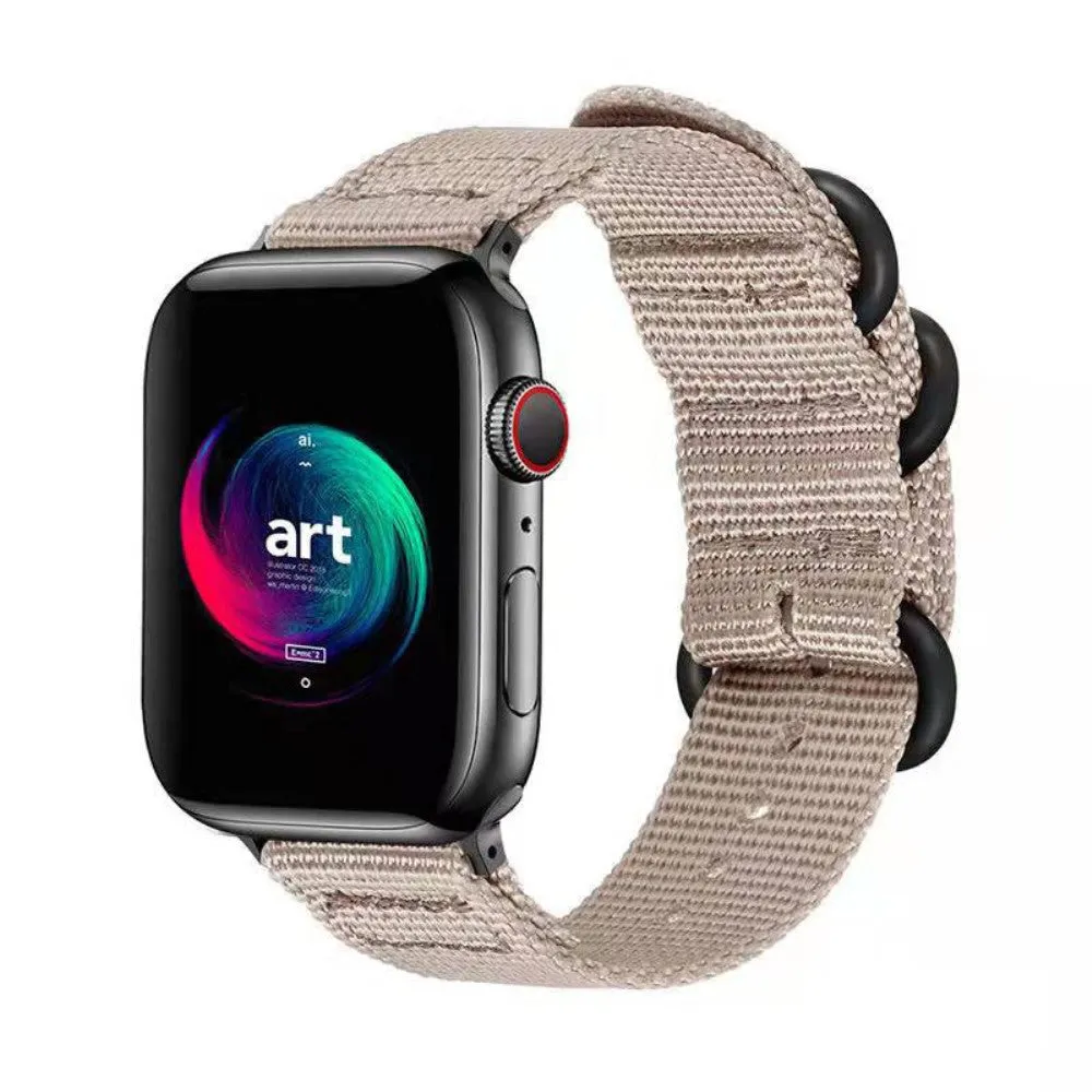 Apple Watch (45mm) woven nylon watch strap - Khaki