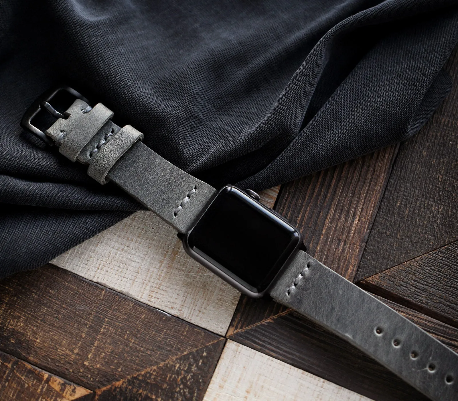 Apple Watch Leather Band - Antique Gray