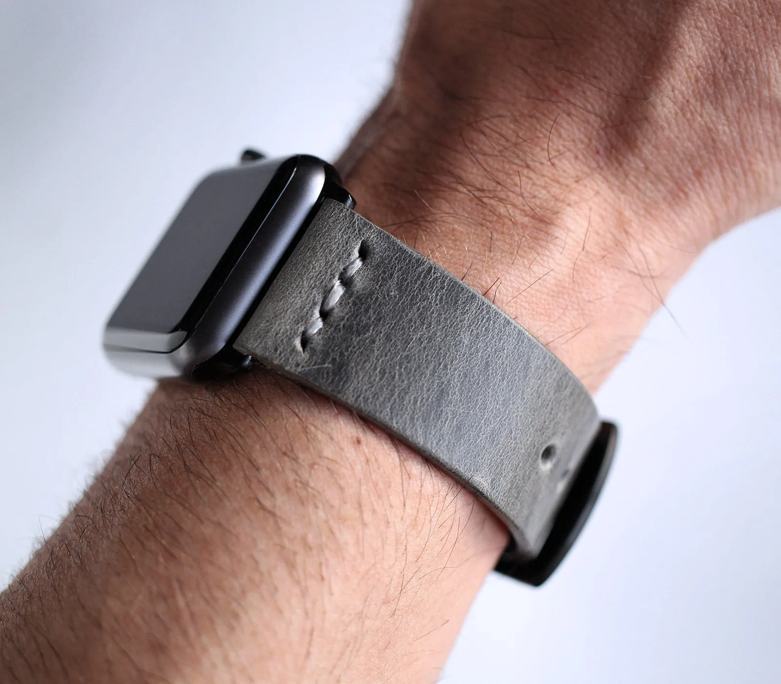 Apple Watch Leather Band - Antique Gray