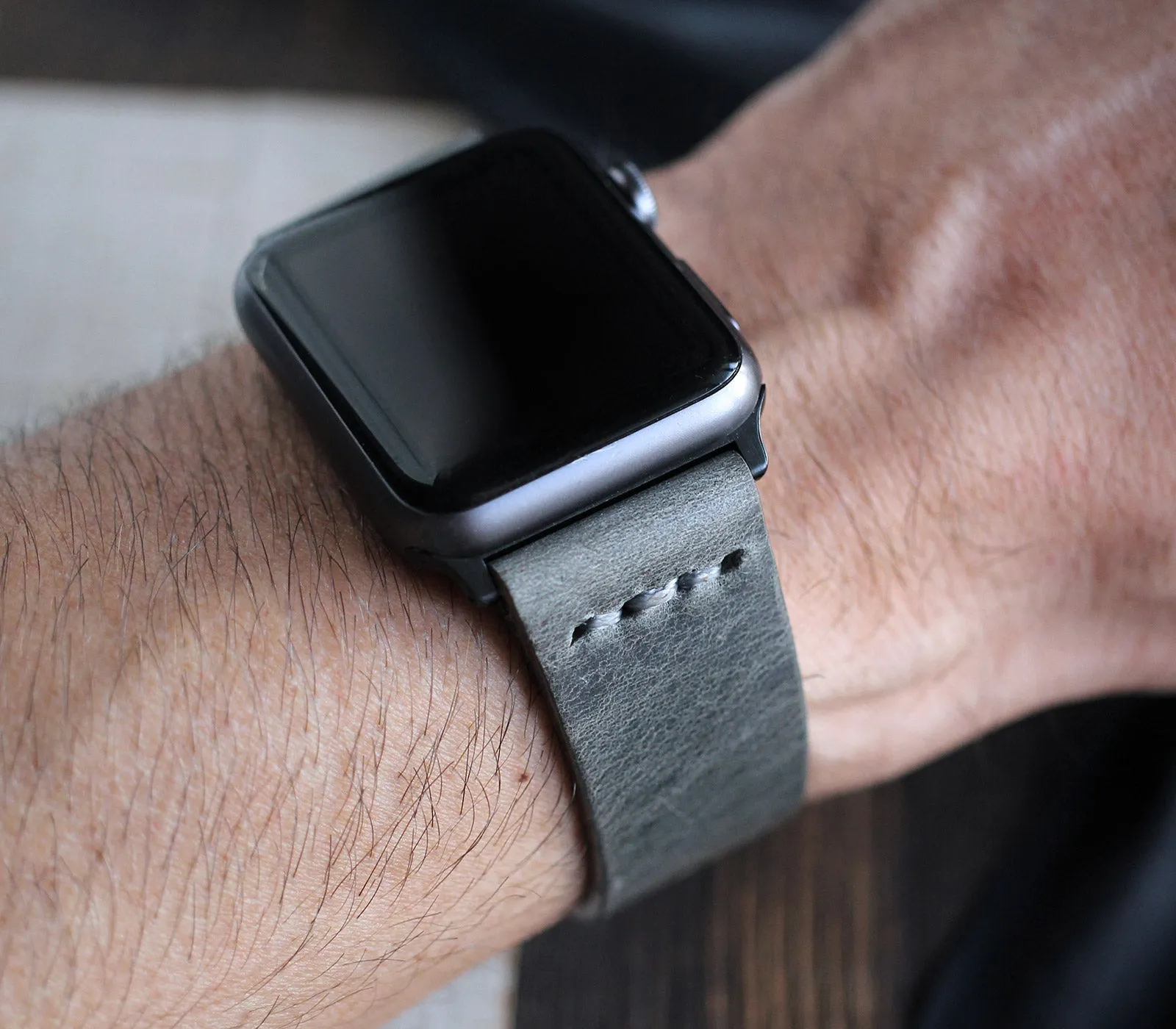 Apple Watch Leather Band - Antique Gray