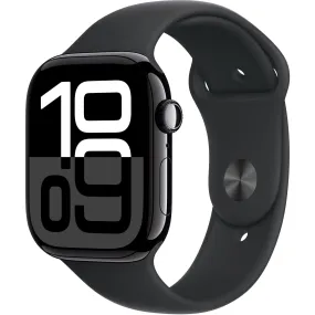 Apple Watch Series 10 46mm Jet Black Aluminium Case GPS   Cellular Sport Band (M/L)[Black]