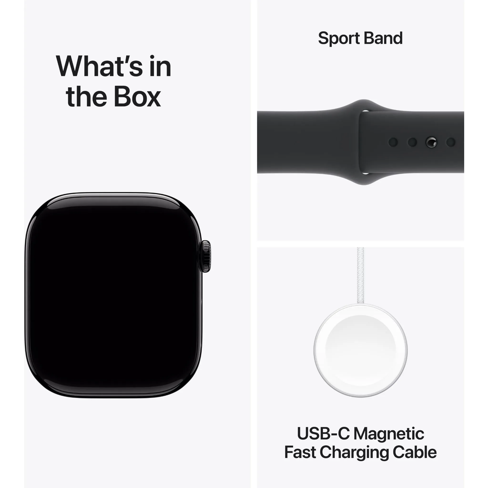 Apple Watch Series 10 46mm Jet Black Aluminium Case GPS   Cellular Sport Band (M/L)[Black]