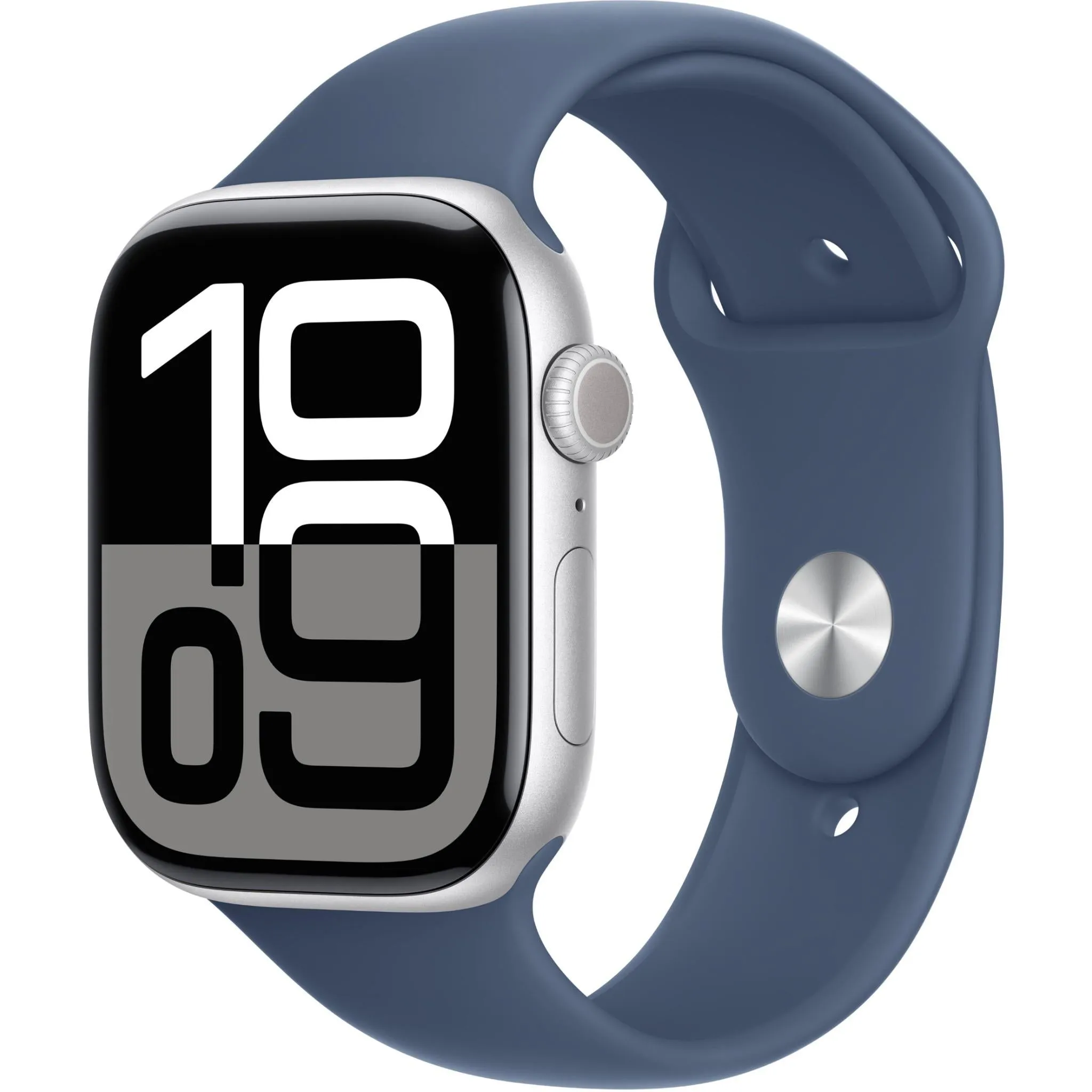 Apple Watch Series 10 46mm Silver Aluminium Case GPS   Cellular Sport Band (M/L)[Denim]