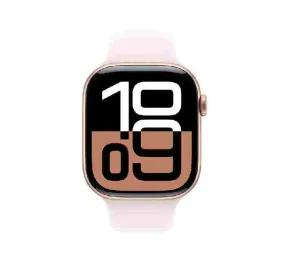 Apple Watch Series 10 GPS, 46 mm Rose Gold Aluminium Case with Light Blush Sport Band – MWWU3 (M/L)