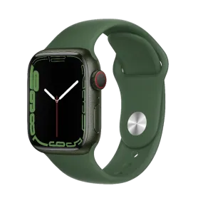 Apple Watch Series 7 GPS   Cellular 45mm Aluminum Case Green Clover Sport Band