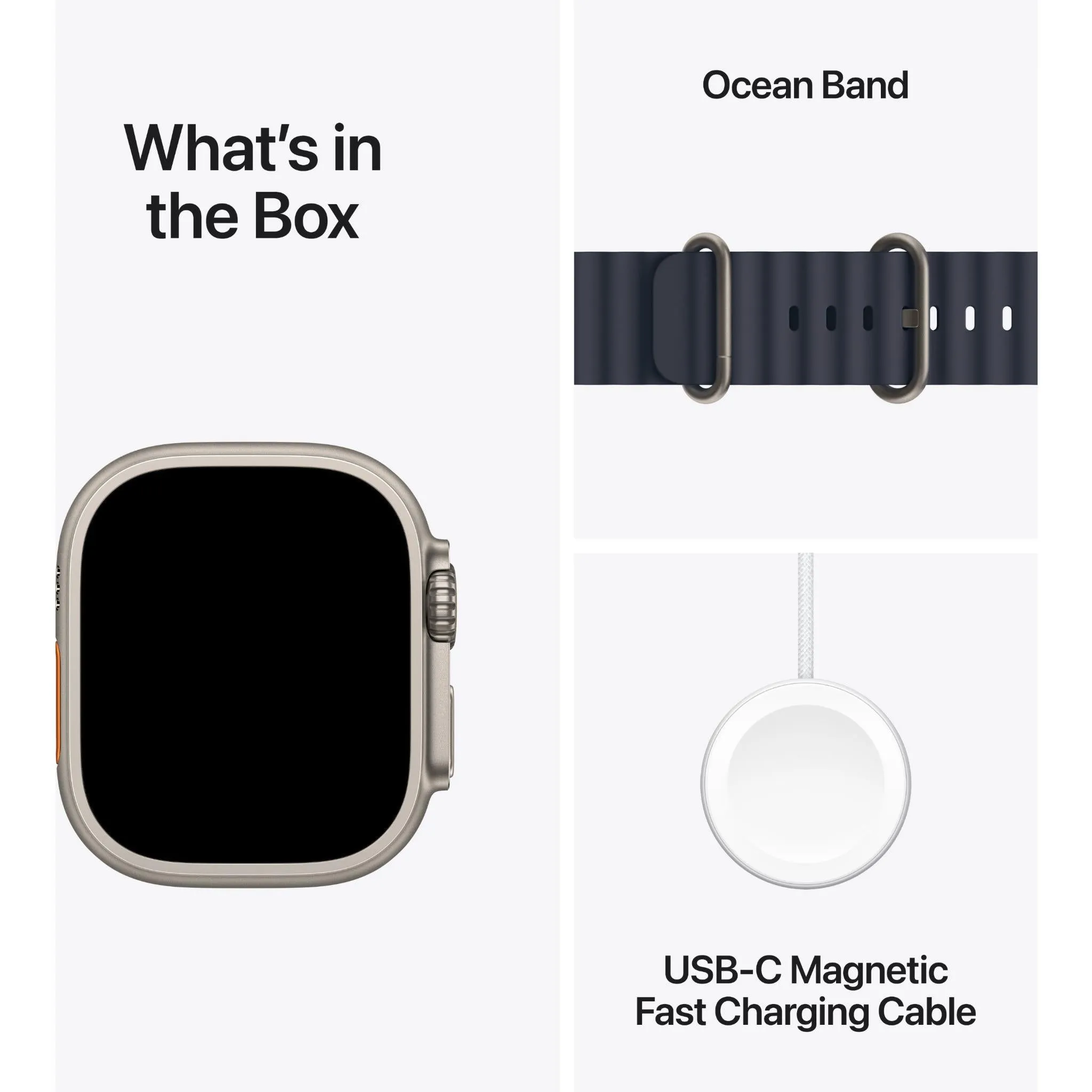 Apple Watch Ultra 2  49mm Natural Titanium Case GPS   Cellular Ocean Band (Navy)