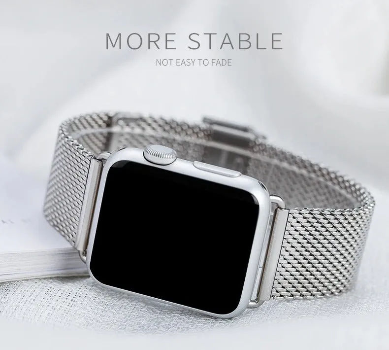 Apple Watch Ultra 49mm / 45mm / 44mm / 42mm | Milanese Loop Bands | Rose Gold