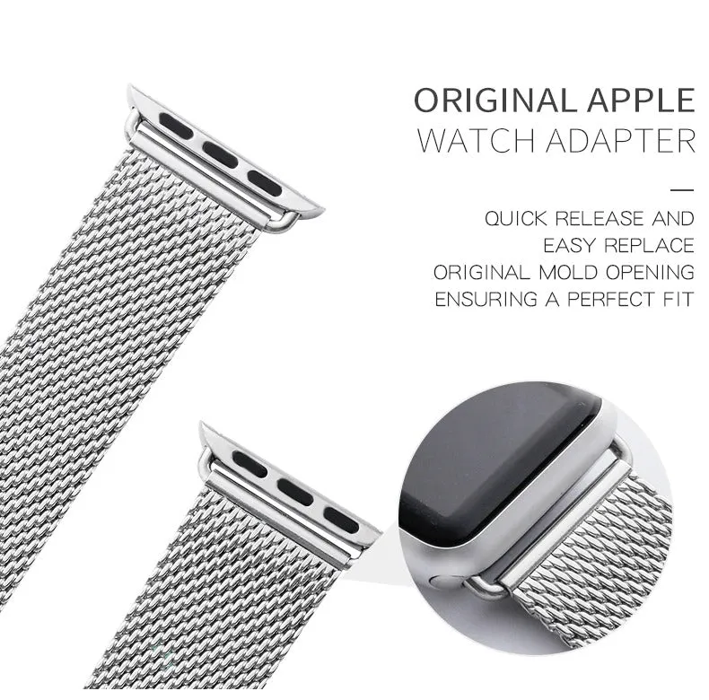 Apple Watch Ultra 49mm / 45mm / 44mm / 42mm | Milanese Loop Bands | Rose Gold