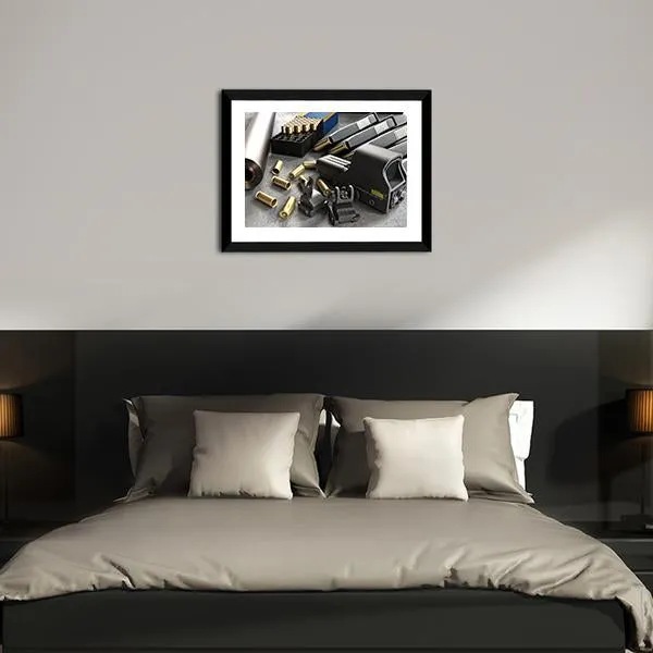 Assault Rifle Accessories Canvas Wall Art