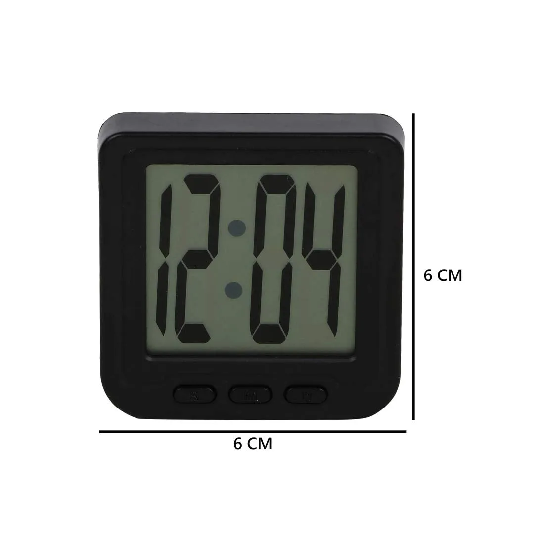 Avinavv Plastic LED Digital Magnet Date and time Clock Big Display Table Clock car Dashboard Watch with Flexible Back Stand for Universal All Car Model (Black)