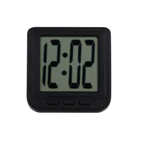 Avinavv Plastic LED Digital Magnet Date and time Clock Big Display Table Clock car Dashboard Watch with Flexible Back Stand for Universal All Car Model (Black)