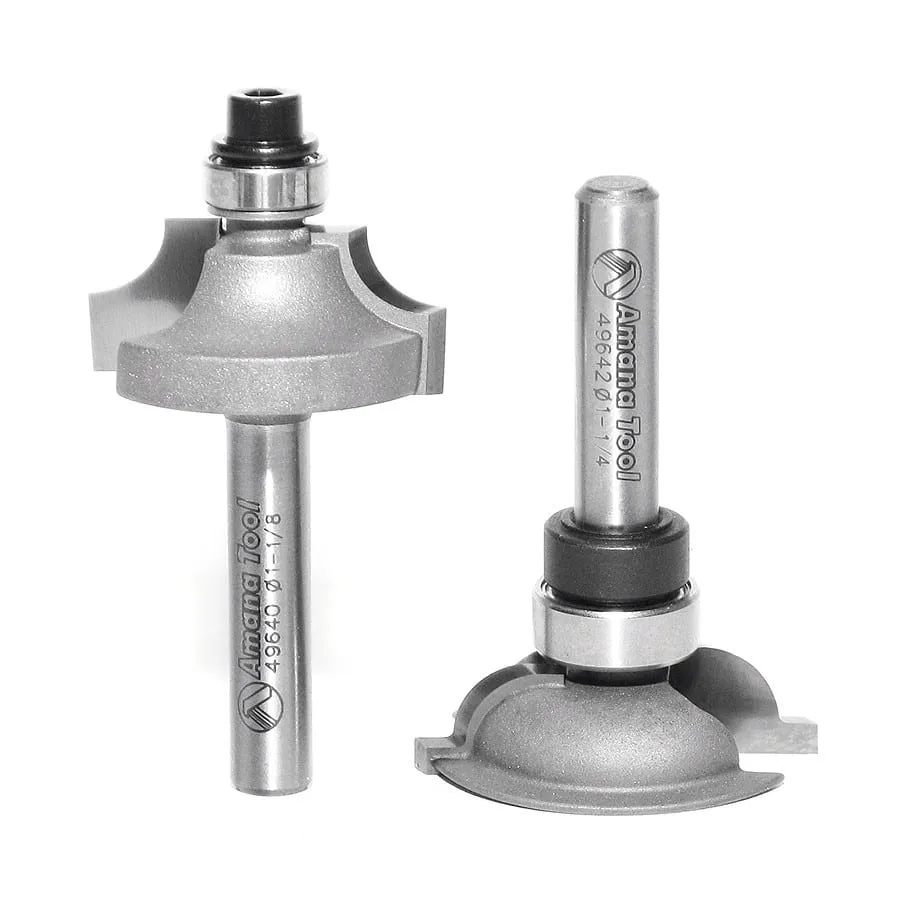 Bead Stile & Rail Router Bit | 2 Piece 1⁄4 Radius Set | 49643 | 738685496435