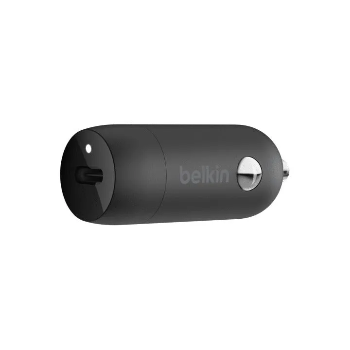 Belkin 20W USB-C PD Car Charger   USB-C to Lightning Cable For Apple Devices - Black