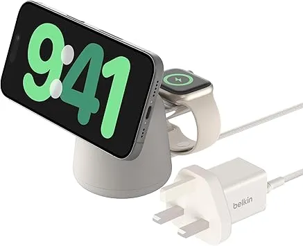 Belkin Boost Charge pro 2 in 1 wireless Charging Dock With magsafe 15w