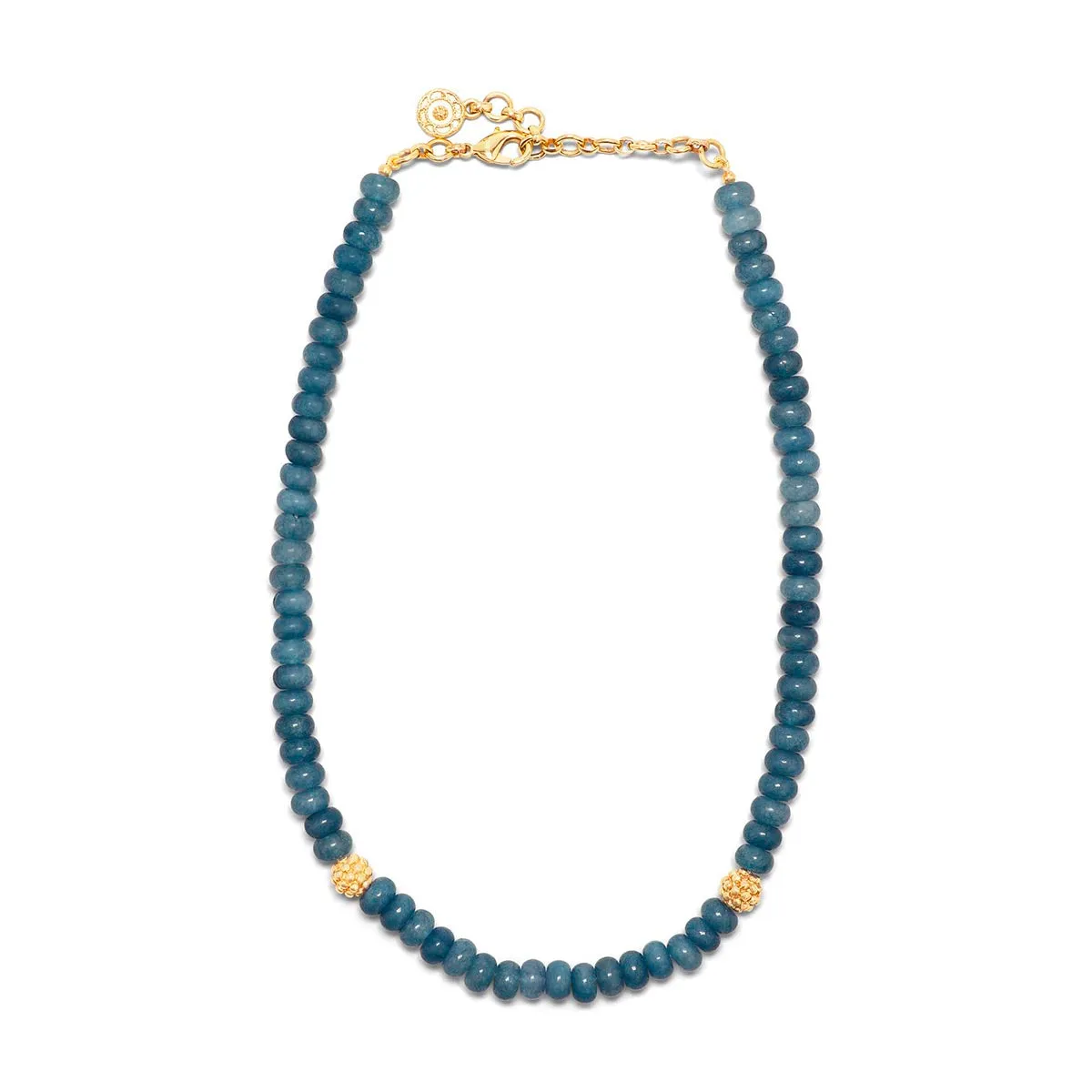 Berry Single Strand Necklace, 16" 2'' - Ocean Jade