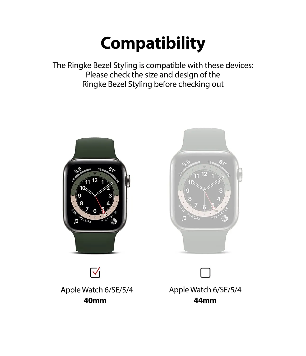 Bezel Styling for Apple Watch 40mm for Series 4 / 5 / 6 / SE - 40 (ST) -  Deep Blue