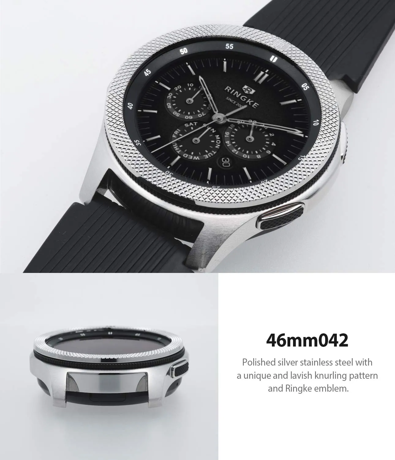 Bezel Styling for Galaxy Watch 46mm / Galaxy Gear S3 Frontier - GW-46-42  [Stainless Steel]