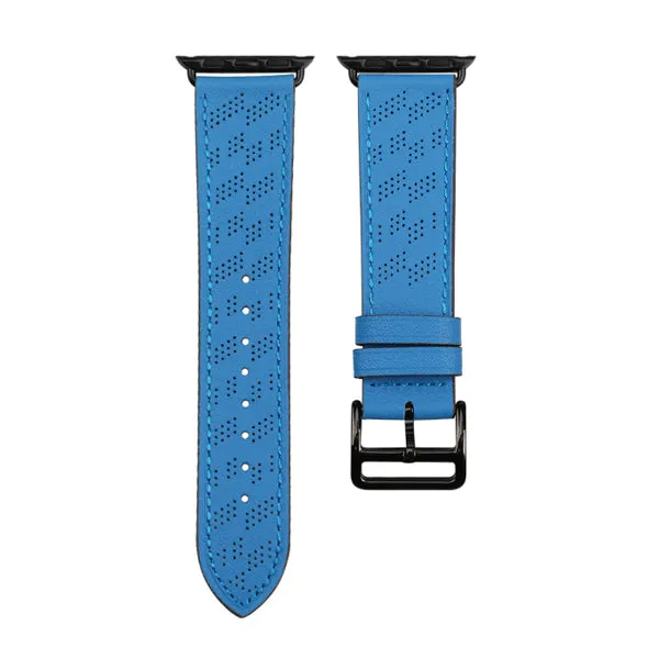 Blue Leather Apple Watch Band 藍色真皮 Apple 錶帶 KCWATCH1212