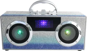 Bluetooth Boombox LED  Speakers Ombre Blue