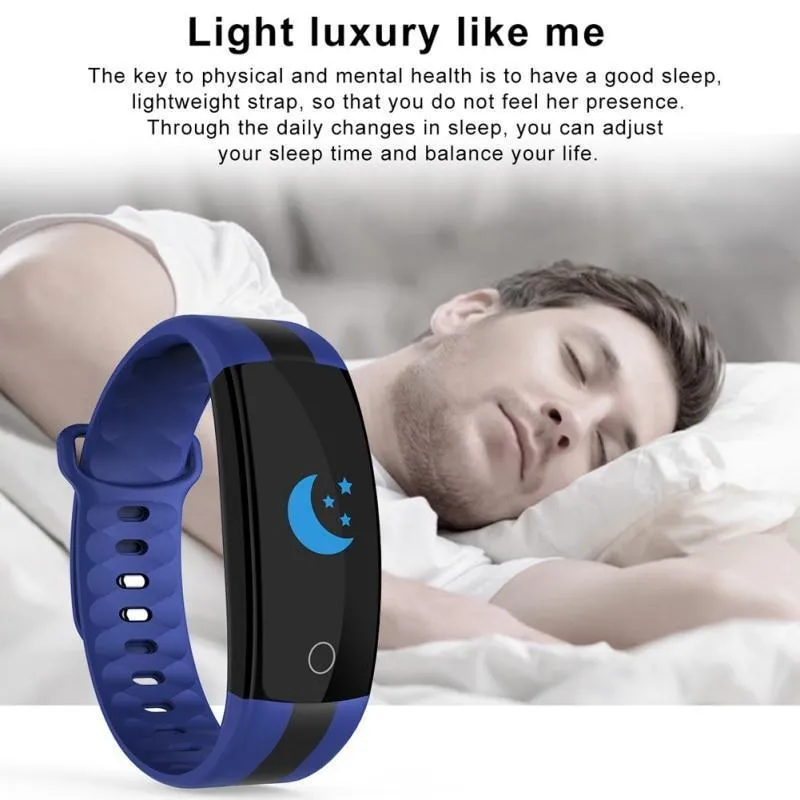 Bluetooth Wristband Fitness Tracker Heart Rate Monitor Smartwatch For iPhones Android