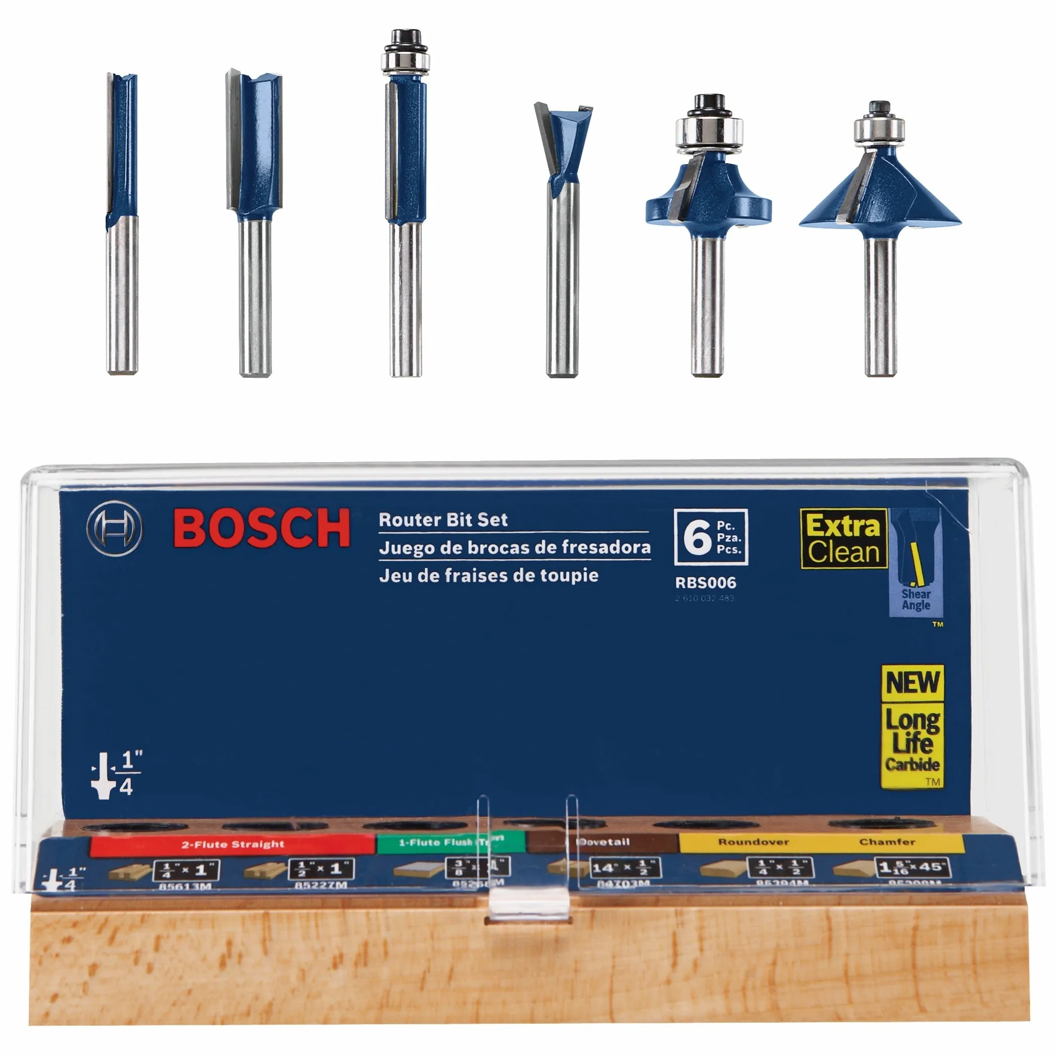 BOSCH RBS006 6pc Multi-Purpose Set 1/4 In.-Shank