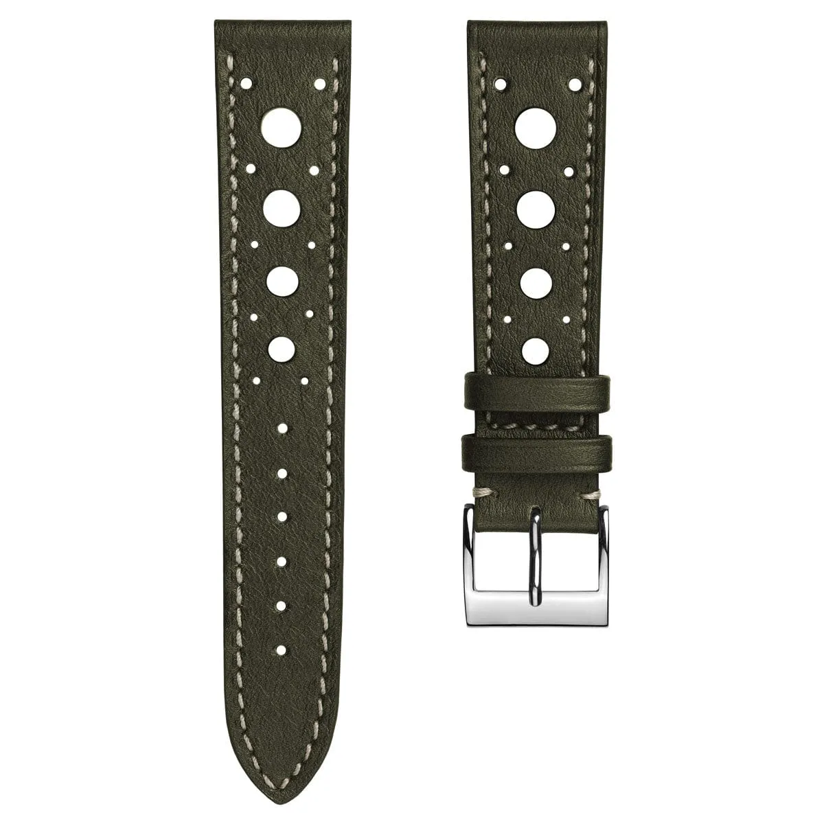 Boutsen Racing Handmade Patina Leather Watch Strap - Khaki