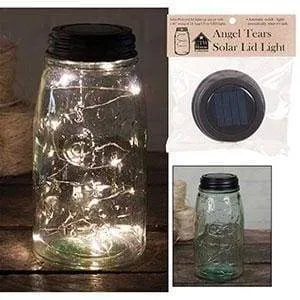 Box of 4 Angel Tears Solar Lid Lights - Perfect for Adding a Touch of Magic to Your Farmhouse Decor