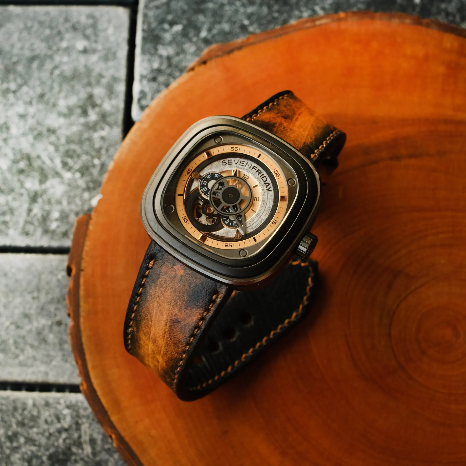 Brown Vintage Watch Band For SevenFriday