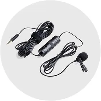 Candc DC-C1 Lavalier Microphone Micro- Cravate Clip-On Mic for Smartphones, DSLR, Camcorders, Audio recorders, PC