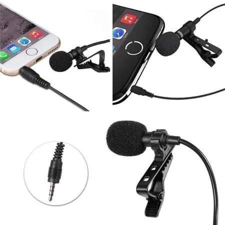 Candc DC-C1 Lavalier Microphone Micro- Cravate Clip-On Mic for Smartphones, DSLR, Camcorders, Audio recorders, PC