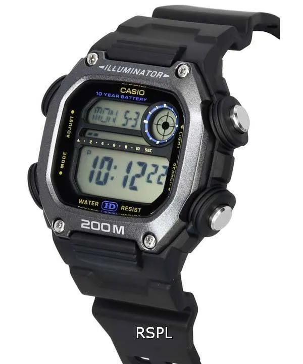 Casio Digital Sports Resin Strap Quartz DW-291HX-1A DW291HX-1 200M Mens Watch