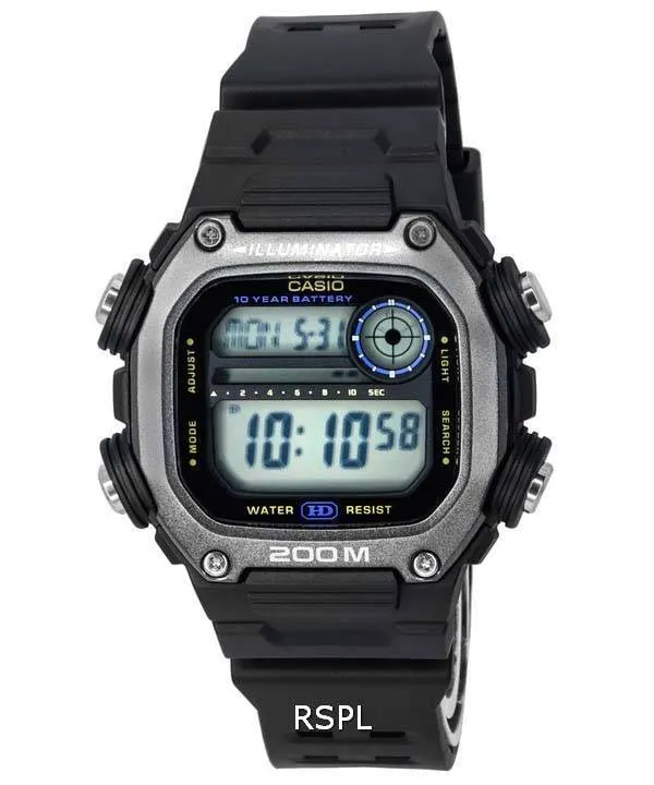 Casio Digital Sports Resin Strap Quartz DW-291HX-1A DW291HX-1 200M Mens Watch