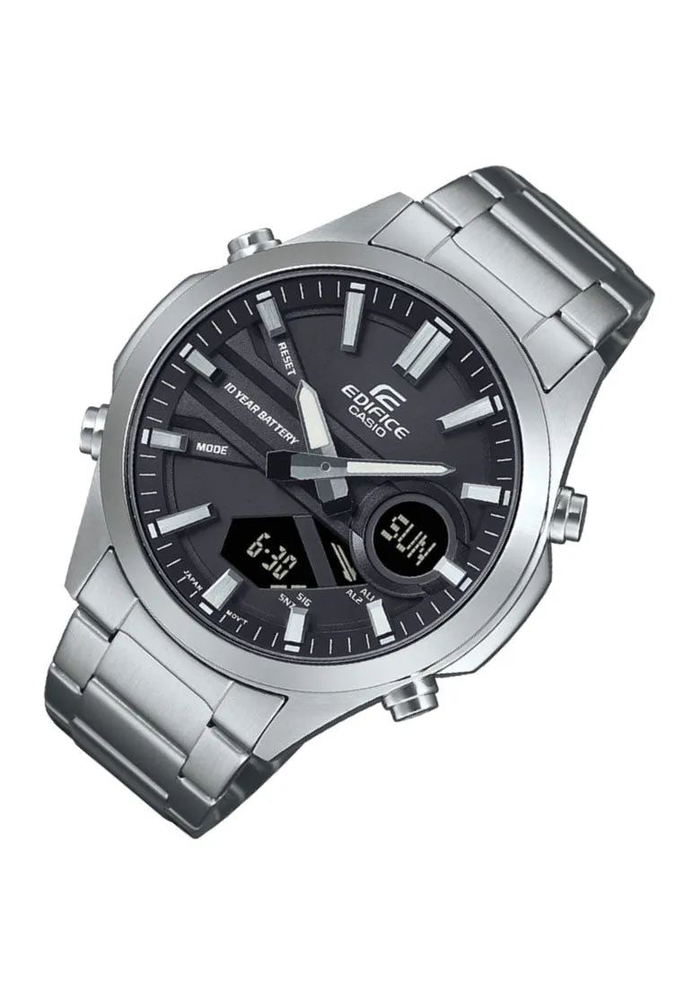 Casio Edifice EFV-C120D-1A Digital Analog Stainless Steel Strap Watch for Men