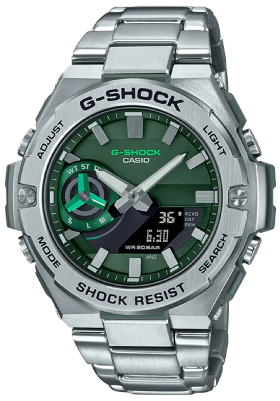 Casio G-shock GST-B500AD-3A Solar Digital Analog Stainless Steel Strap Watch for Men