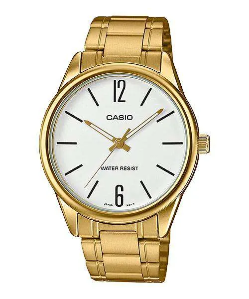 Casio LTP-V005G-7B Gold Stainless Steel Strap Watch for Women