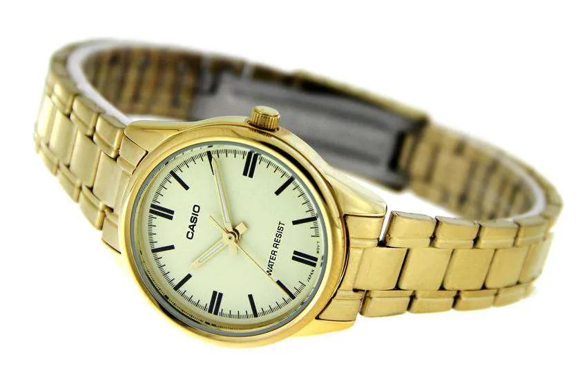 Casio LTP-V005G-9A Gold Stainless Steel Strap Watch for Women