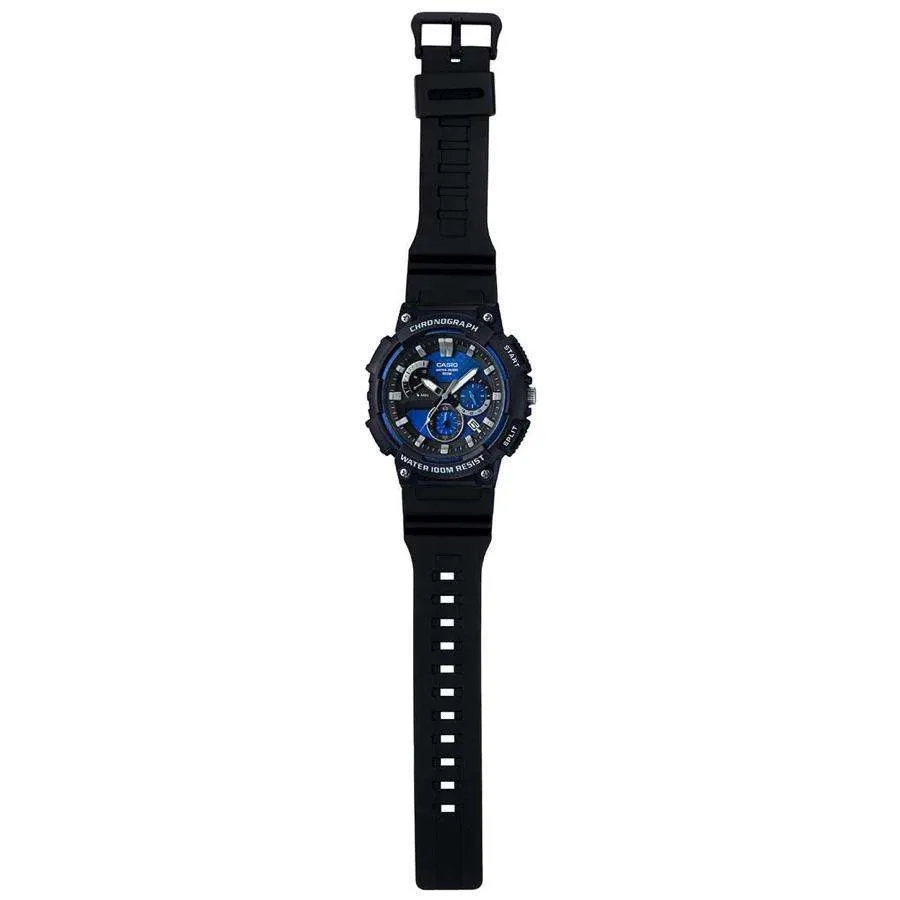 Casio MCW-200H-2AVDF Analog Chronograph Black Resin Strap Watch for Men