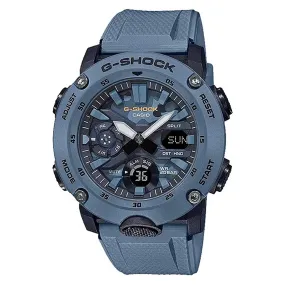 Casio Men's Quartz Watch - G-Shock Blue Camouflage Ana-Digi Dial Strap | GA2000SU-2A