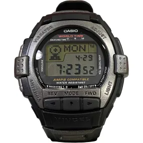 Casio Men's Watch - Vivcel Grey Digital Dial Strap Cell Phone Vibration | VCL120-1