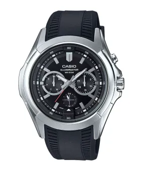 Casio MTP-E204-1A Super Illuminator Resin Strap Watch