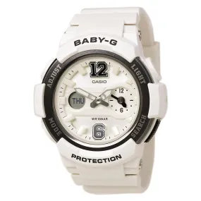 Casio Women's Alarm Watch - Baby-G Sports Ana-Digi White Dial Resin Band | BGA210-7B1