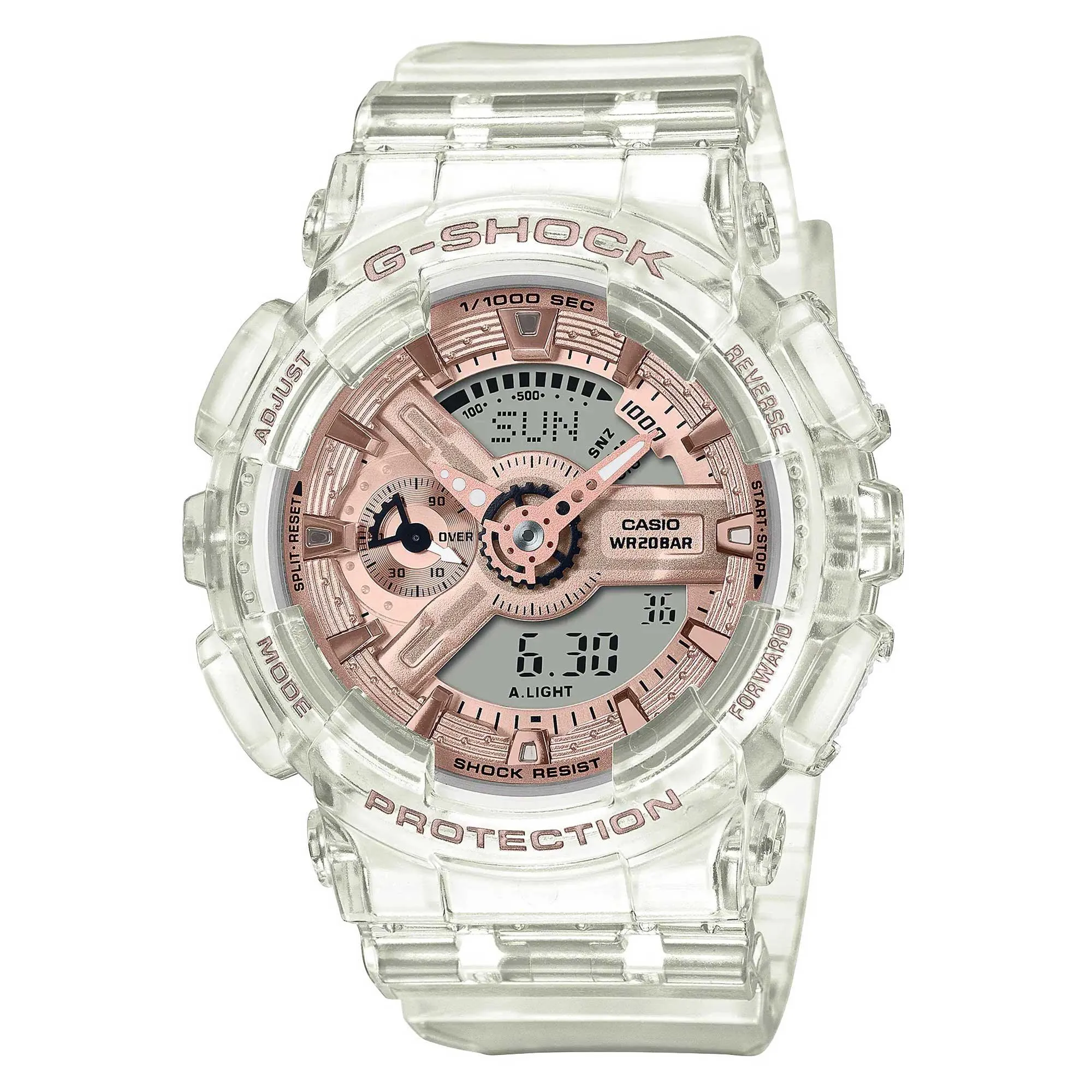 Casio Women's Watch - G-Shock Ana-Digi Dial Translucent Resin Strap | GMAS110SR-7A