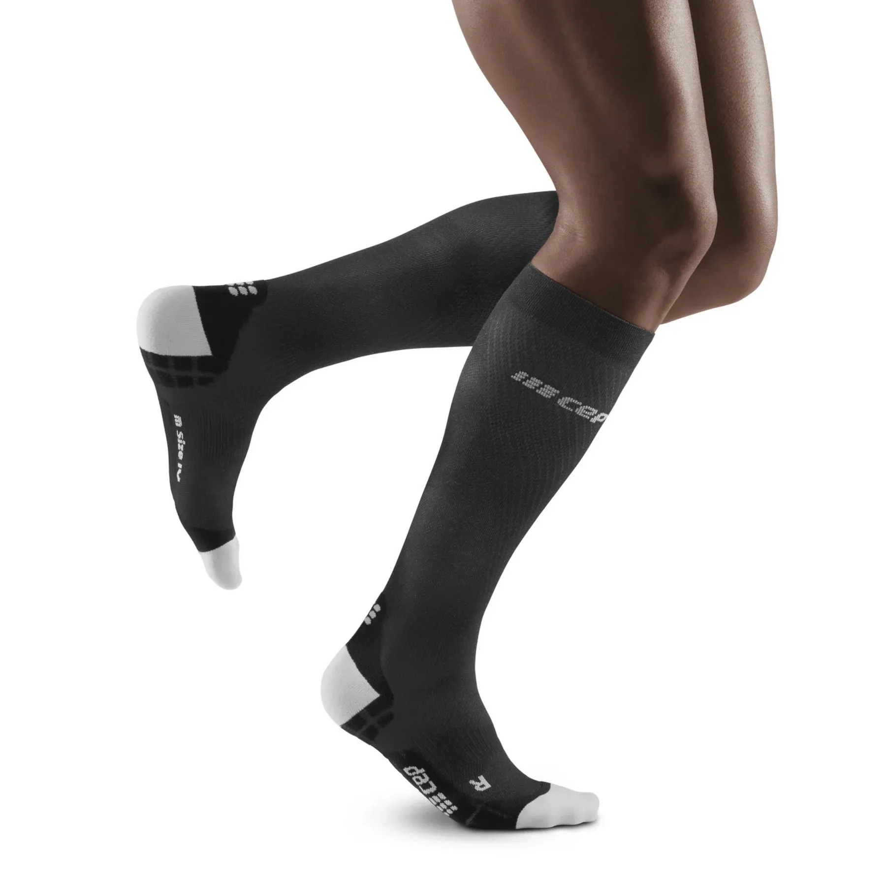 CEP | Ultralight Tall Compression Socks | Men's | Black/Light Grey