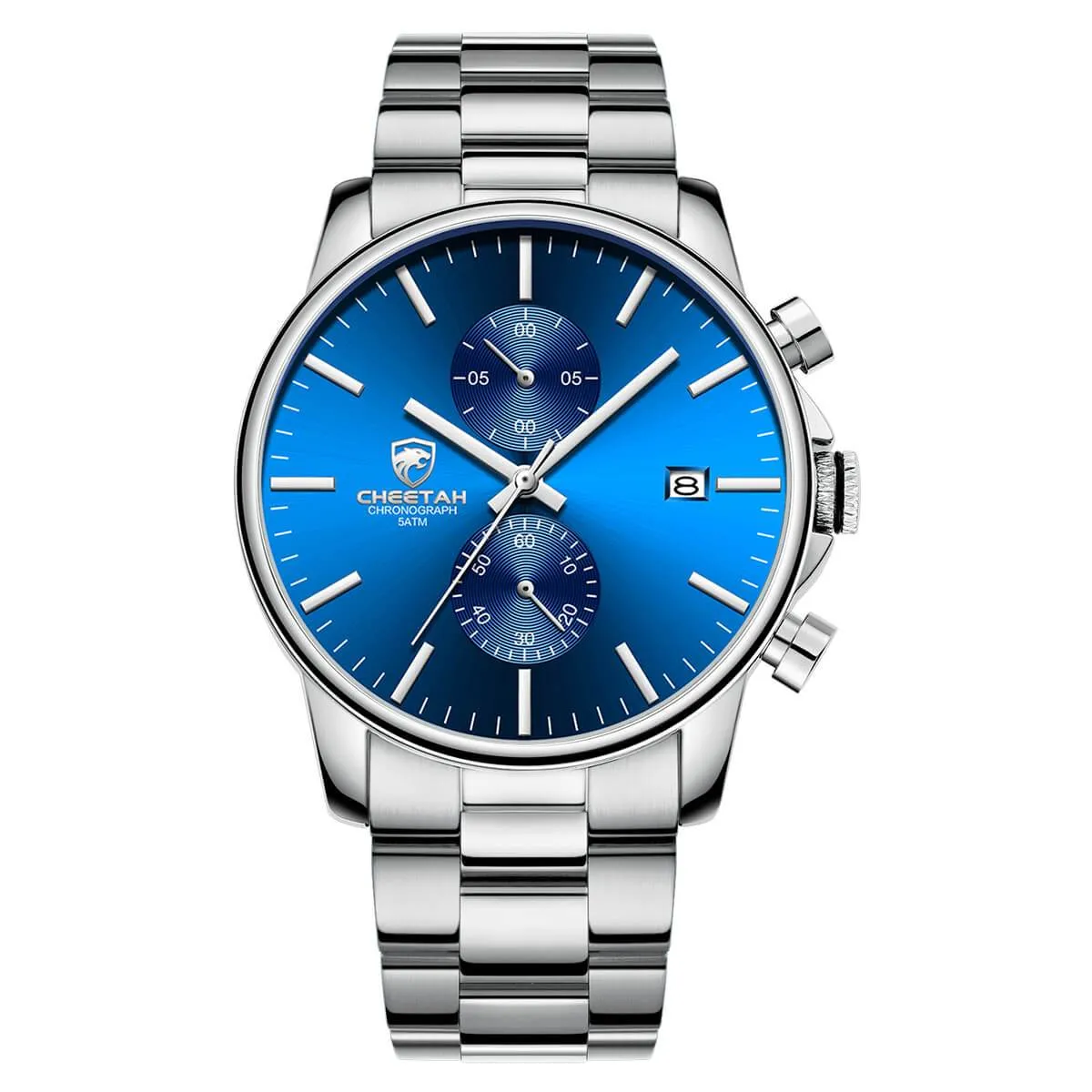 CHEETAH CH1604 ARISTO S9 - Blue Face Silver Chronograph Watch