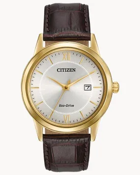 Citizen Corso Dark Brown Strap Watch AW1232-04A