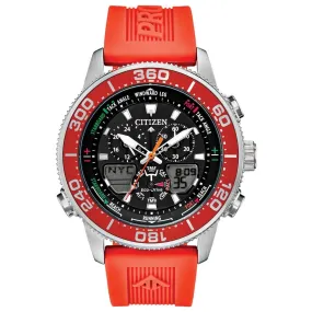 Citizen Men's Ana-Digi Watch - Promaster Sailhawk Orange Rubber Strap | JR4061-00F